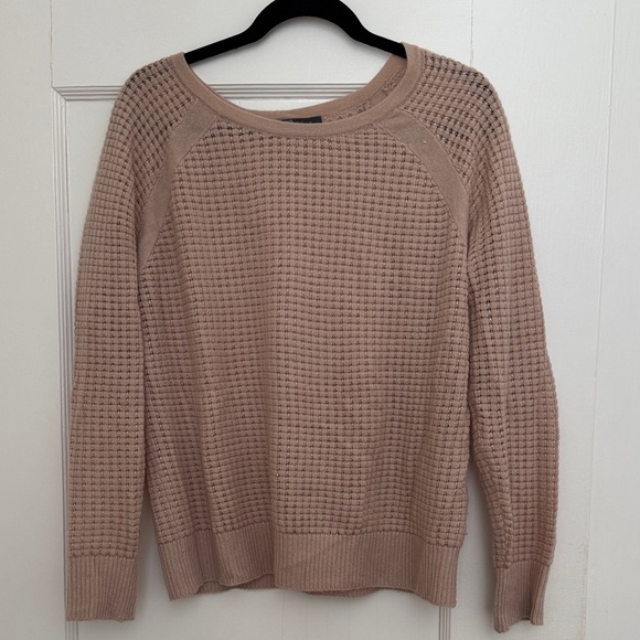Vince Sweaters - Vince Waffle Knit Crewneck Sweater - Light Pink, Medium